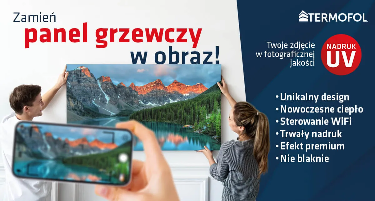 panel grzewczy z nadrukiem UV od Termofol