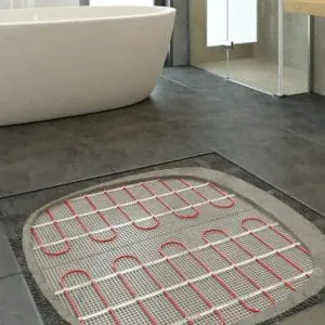 mata grzewcza pod posadzką w łazience