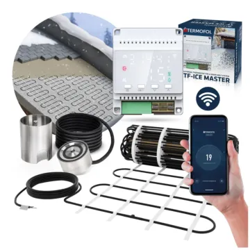 Zestaw zewnętrznej maty grzewczej OHMAT z termoregulatorem ICE MASTER 2M