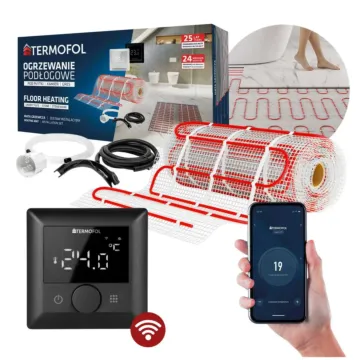 MATA GRZEWCZA pod płytki ZESTAW OGRZEWANIA PODŁOGOWEGO 0,5m2 150W +H5WIFI