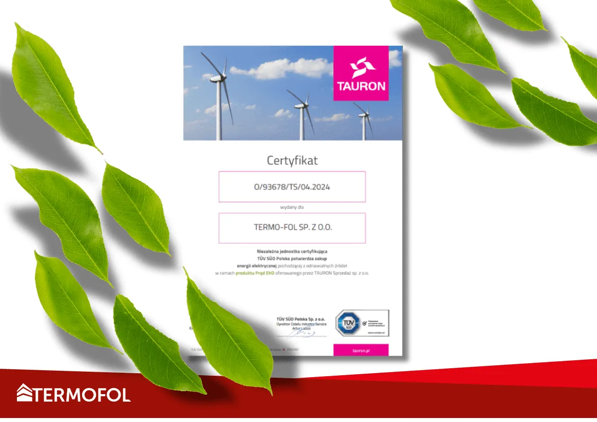 Termofol korzysta z odnawialnych źródeł energii